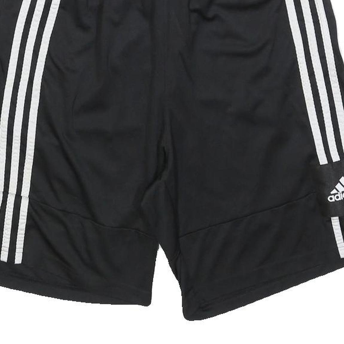 ADIDAS Mens Black Casual Sports Shorts M W26 Three Stripe Logo