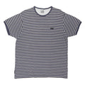 NIKE Mens Blue & White Striped T-Shirt L Short Sleeve Crew Neck Casual Wear