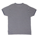 NIKE Mens Blue & White Striped T-Shirt L Short Sleeve Crew Neck Casual Wear