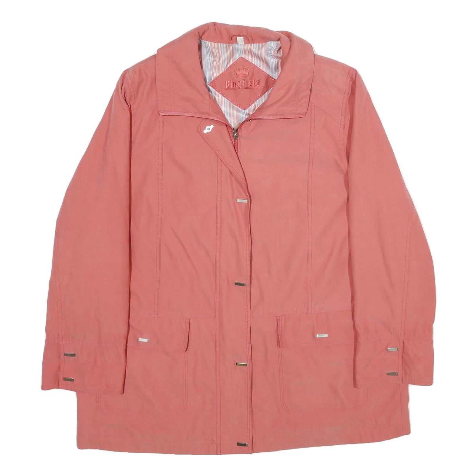 KINGFIELD Womens Coral Jacket UK 16 Polyester Blend Casual Zip Up Plain