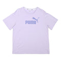 PUMA Womens Lilac T-Shirt L Short Sleeve Crew Neck Cotton Blend Sport Casual