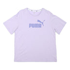 PUMA Womens Lilac T-Shirt L Short Sleeve Crew Neck Cotton Blend Sport Casual