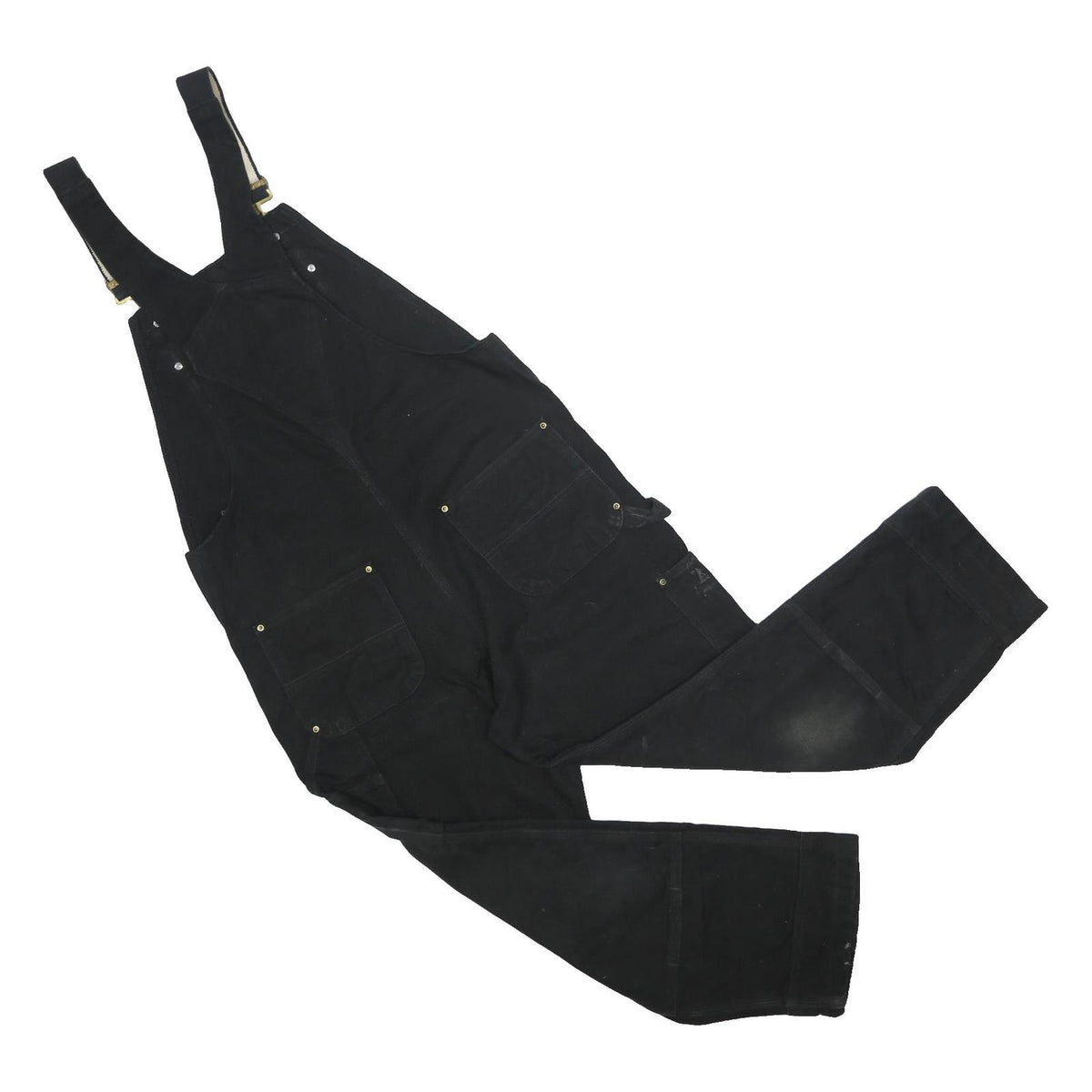 CARHARTT Mens Black Cotton Blend Dungarees Regular Fit Workwear M W34 L30
