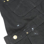 CARHARTT Mens Black Cotton Blend Dungarees Regular Fit Workwear M W34 L30