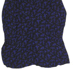 GAP Womens Black & Blue Floral Day Dress Polyester Blend V-Neck Long Sleeve M