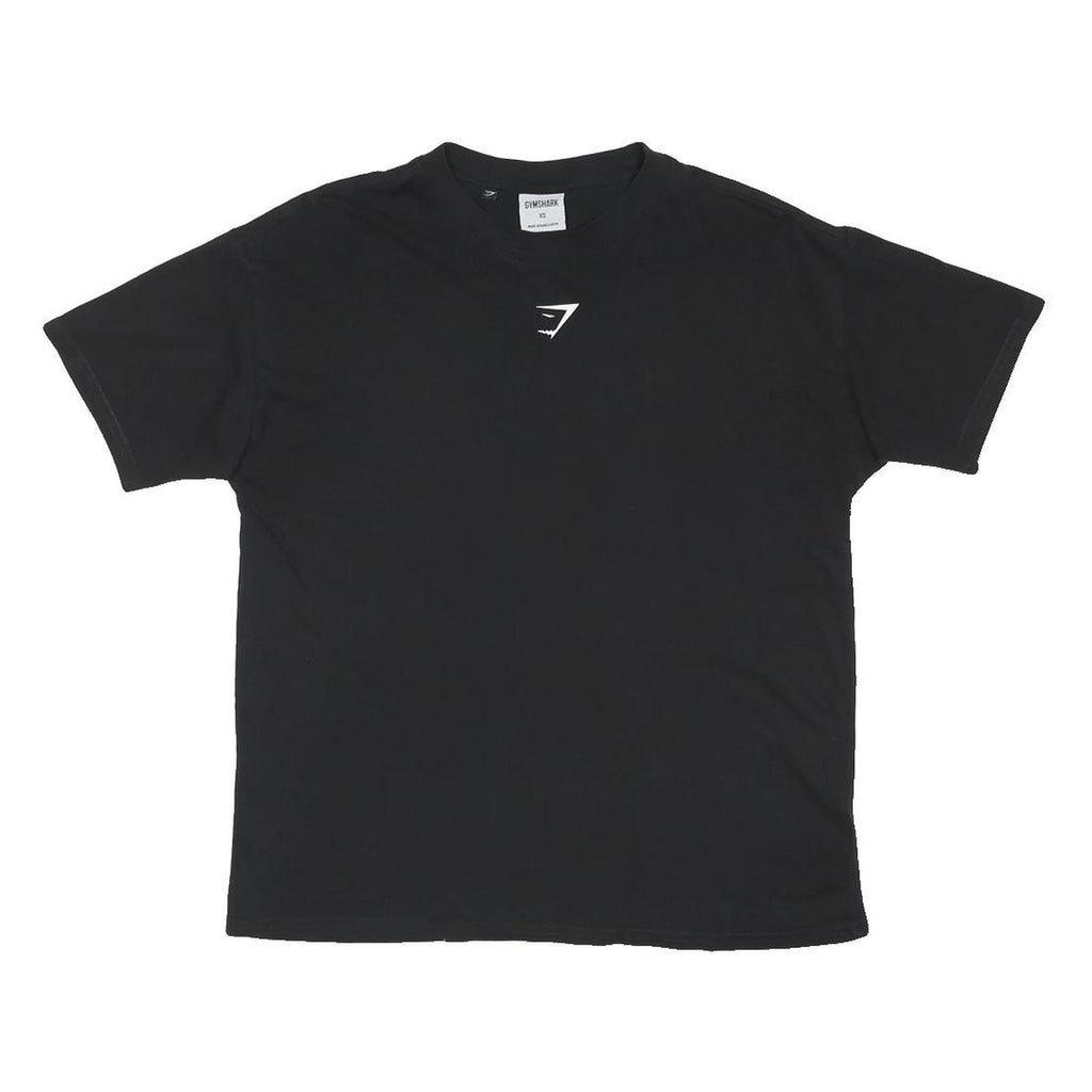 GYMSHARK Womens Black Graphic T-Shirt XS Short Sleeve Round Neck Logo Activewear