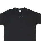GYMSHARK Womens Black Graphic T-Shirt XS Short Sleeve Round Neck Logo Activewear