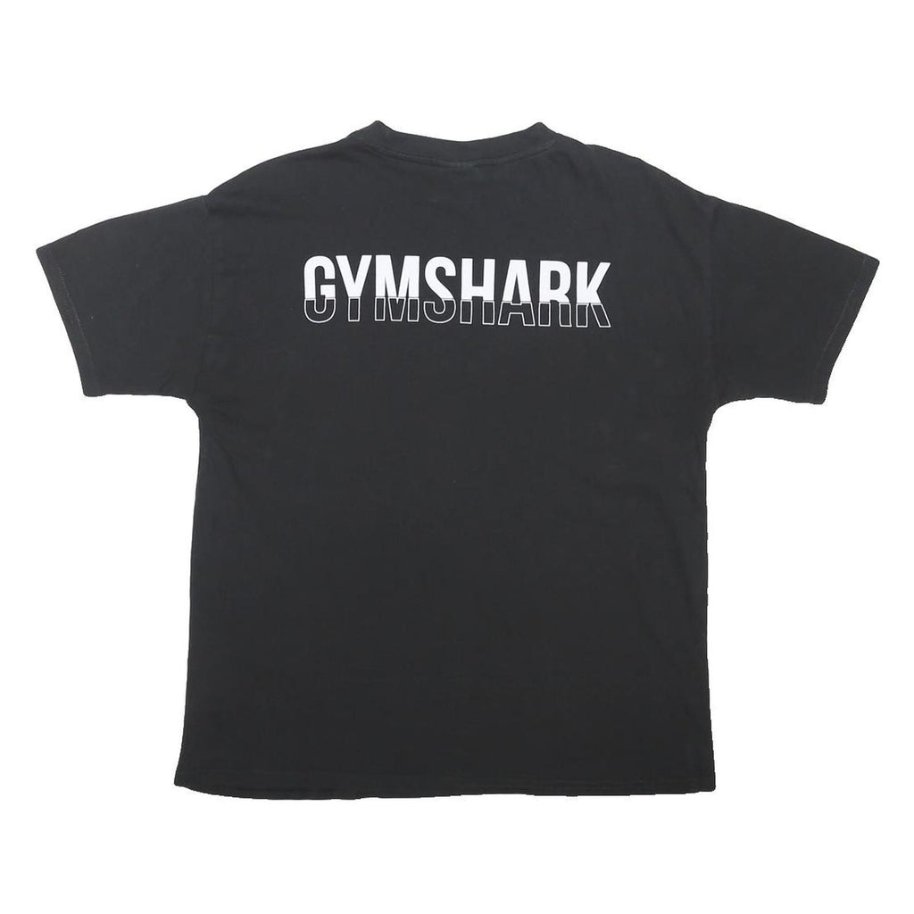 GYMSHARK Womens Black Graphic T-Shirt XS Short Sleeve Round Neck Logo Activewear