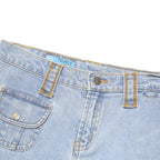 TIMES BASIC Womens Blue Denim Pencil Knee Length Cotton Blend Skirt M Casual