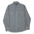 WRANGLER Mens Blue & Green Check Shirt L Western Style Casual Button Up