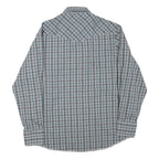 WRANGLER Mens Blue & Green Check Shirt L Western Style Casual Button Up