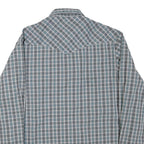 WRANGLER Mens Blue & Green Check Shirt L Western Style Casual Button Up