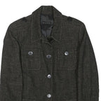 SAINT HILARE Womens Grey Classic Jacket XS Polyester Blend Button Plain Stylish