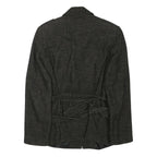 SAINT HILARE Womens Grey Classic Jacket XS Polyester Blend Button Plain Stylish