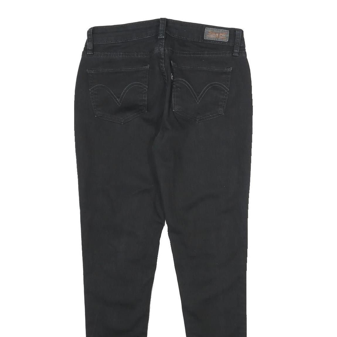 LEVI'S Legging Womens Jeans Black Slim Skinny Denim W29 L32 Stretch Zip