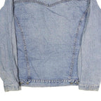 Mens Blue Cotton Denim Jacket S Button Closure Classic Fit Casual Outerwear