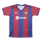FCB Boys Blue & Red Lewandowski T-Shirt 12Y Short Sleeve V-Neck Football Jersey