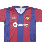 FCB Boys Blue & Red Lewandowski T-Shirt 12Y Short Sleeve V-Neck Football Jersey