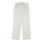 WRANGLER Boys Jeans White Classic Straight Denim W26 L27 Button Closure