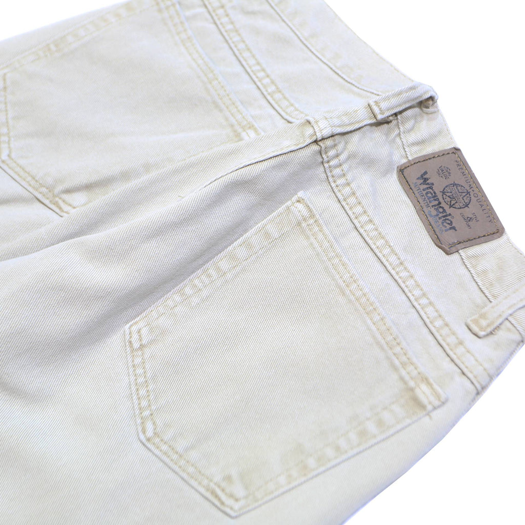 WRANGLER Boys Jeans White Classic Straight Denim W26 L27 Button Closure