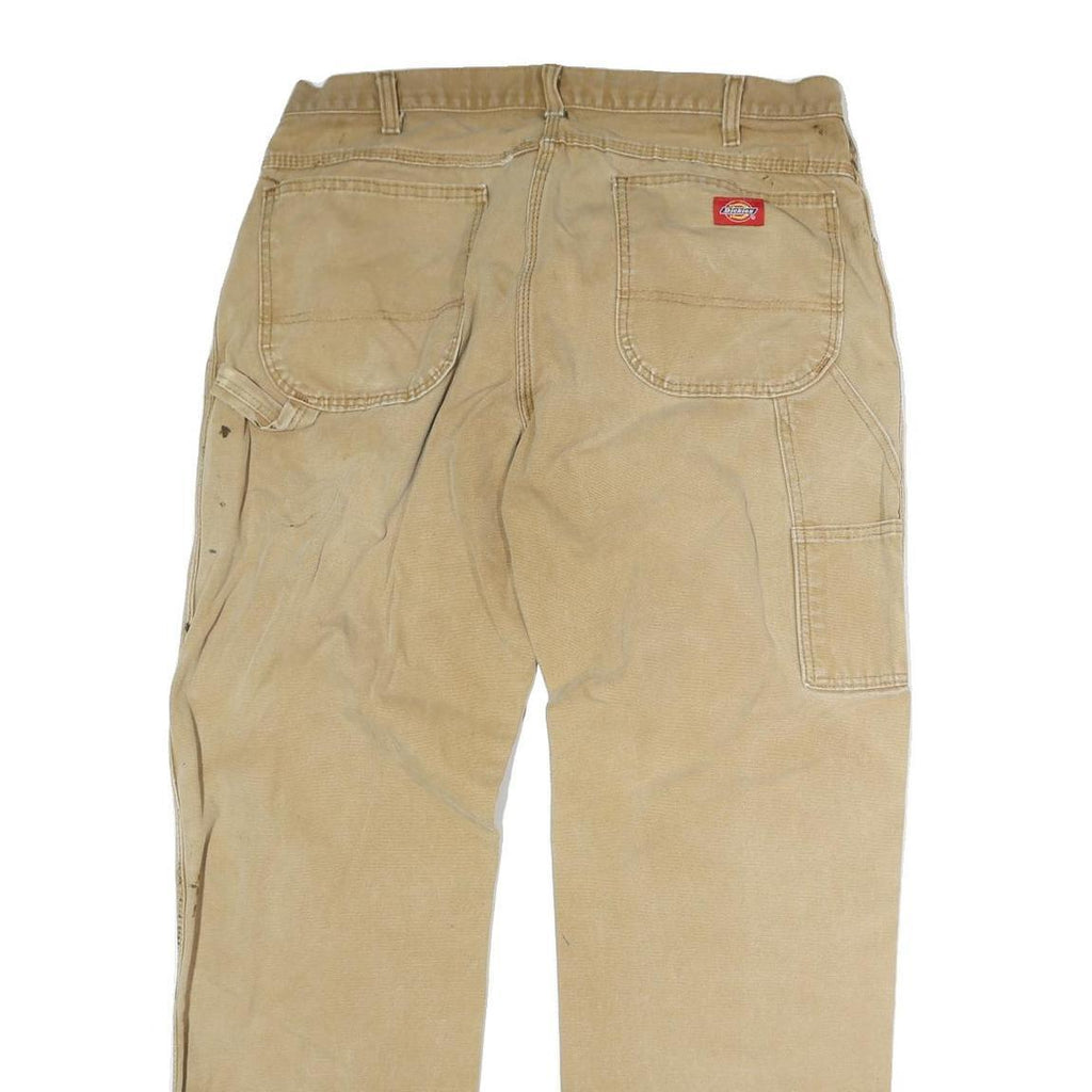 CARHARTT Mens Regular Fit Beige Cotton Workwear Zip Denim W34 L31 Durable Casual