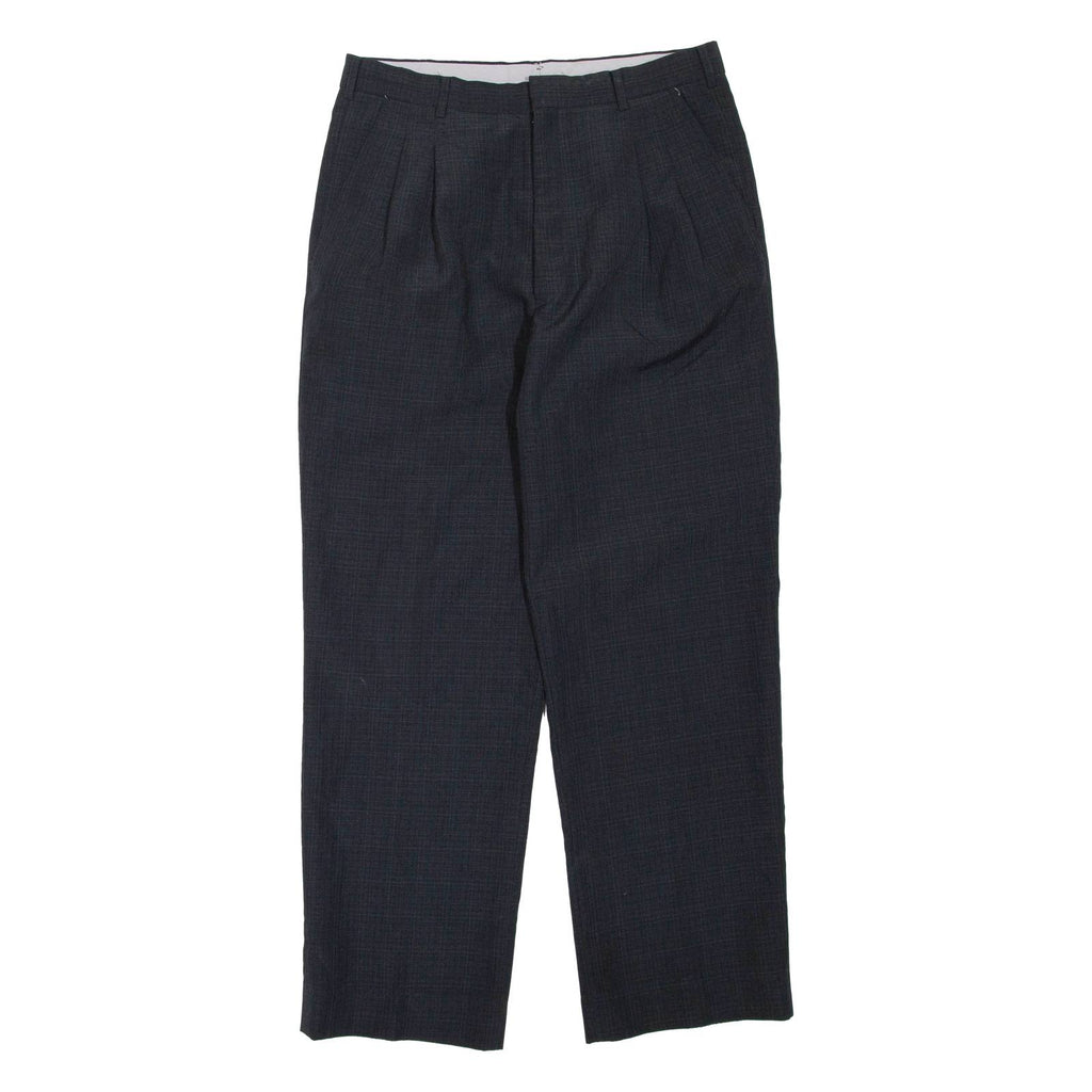 Mens Trousers Black Regular Straight W32 L29