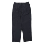 Mens Trousers Black Regular Straight W32 L29