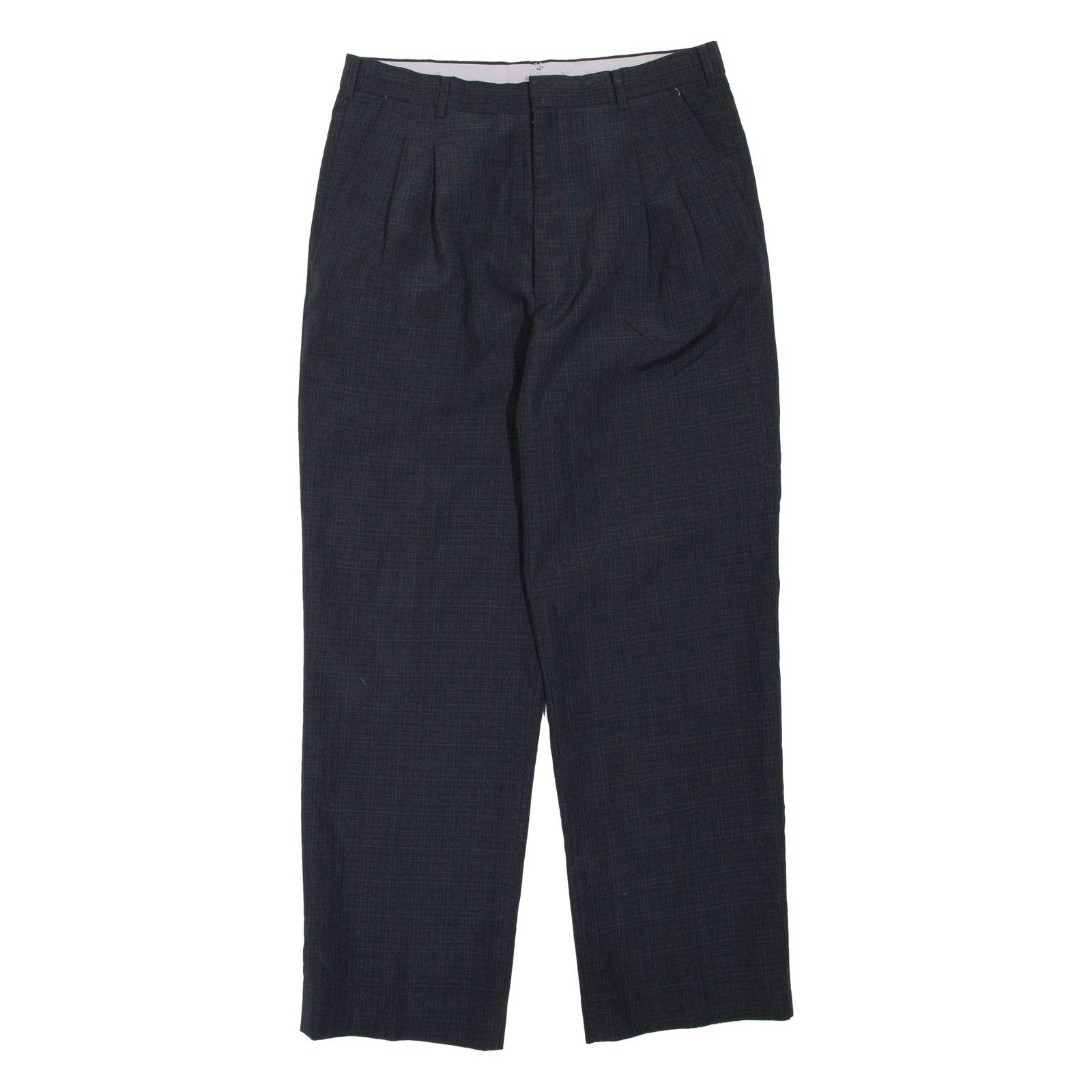 Mens Trousers Black Regular Straight W32 L29