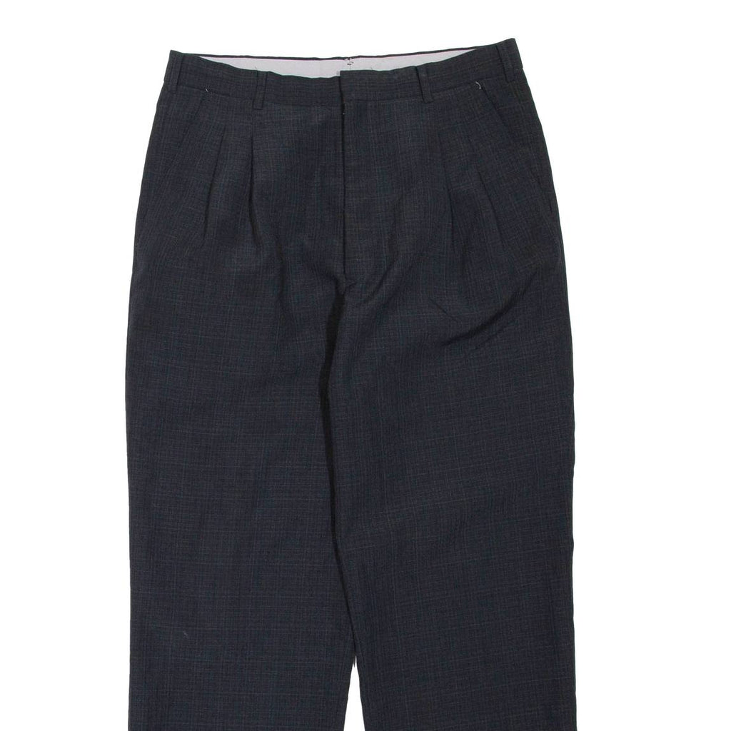 Mens Trousers Black Regular Straight W32 L29