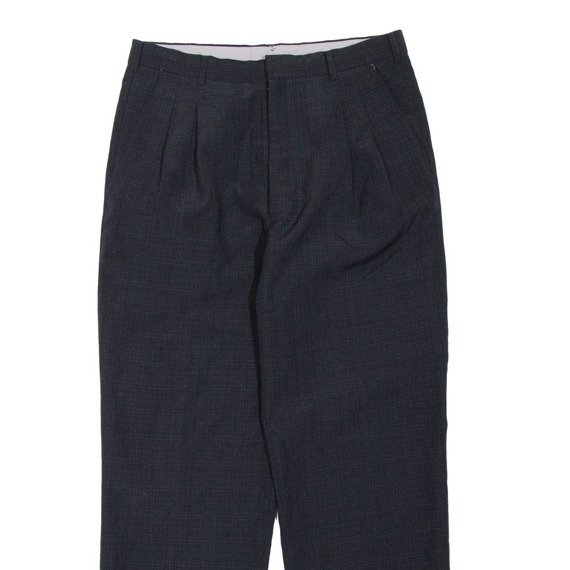 Mens Trousers Black Regular Straight W32 L29
