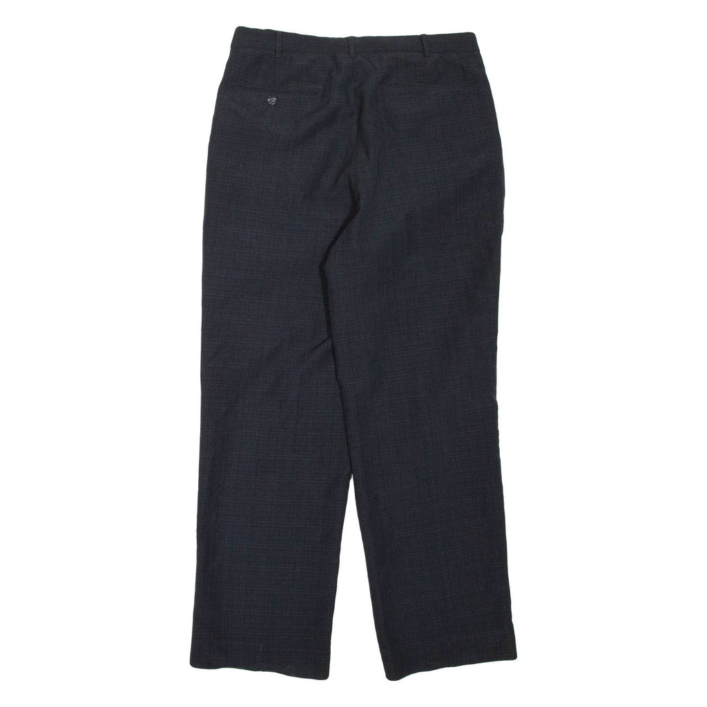 Mens Trousers Black Regular Straight W32 L29