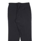 Womens Regular Fit Black Trousers W30 L28 Zip Closure Straight Leg Classic Style