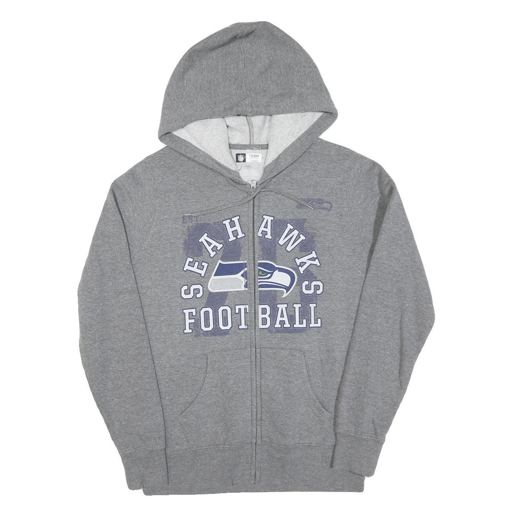 NFL Womens Grey Seahawks Football Full Zip Hoodie S