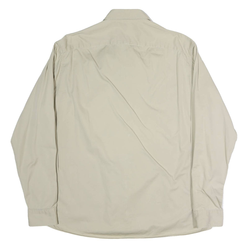 DOCKERS Mens Beige Cotton Button-Down Shirt XL Classic Fit Casual Wear