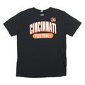 NFL Mens Black Cincinnati Football Graphic T-Shirt L Short Sleeve Crew Neck
