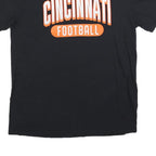 NFL Mens Black Cincinnati Football Graphic T-Shirt L Short Sleeve Crew Neck