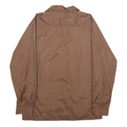 SASKA Mens Brown & White Polka Dot Shirt XL Long Sleeve Button Up Retro