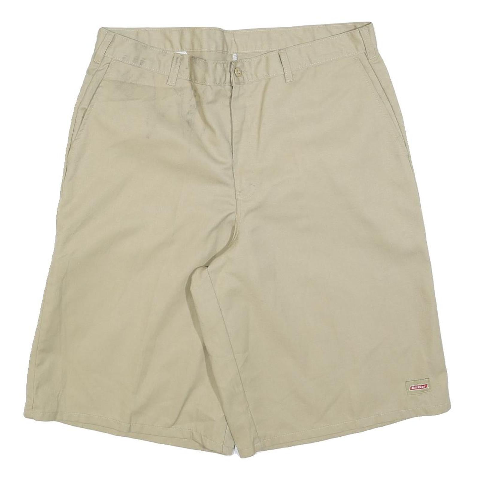 DICKIES Mens Shorts Beige Cotton Blend Casual XL W38 Workwear Relaxed Fit