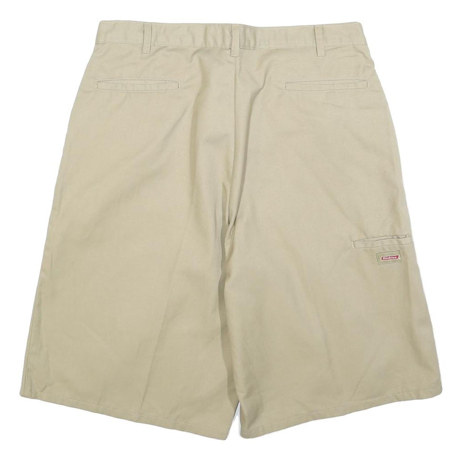 DICKIES Mens Shorts Beige Cotton Blend Casual XL W38 Workwear Relaxed Fit
