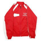 ASICS Womens Red & White Cheerleader Jacket M Polyester Zip Casual Sportswear