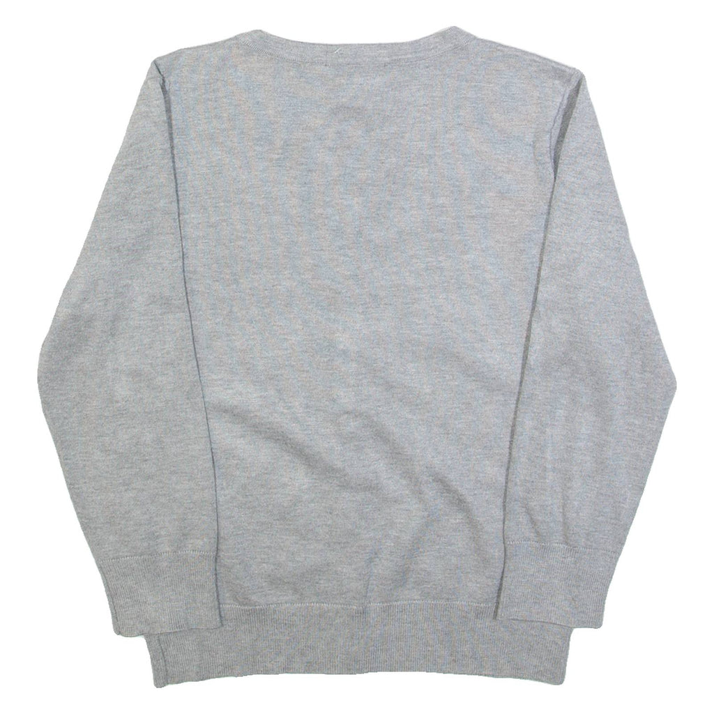 DKNY Womens Cardigan Grey Tight Knit M