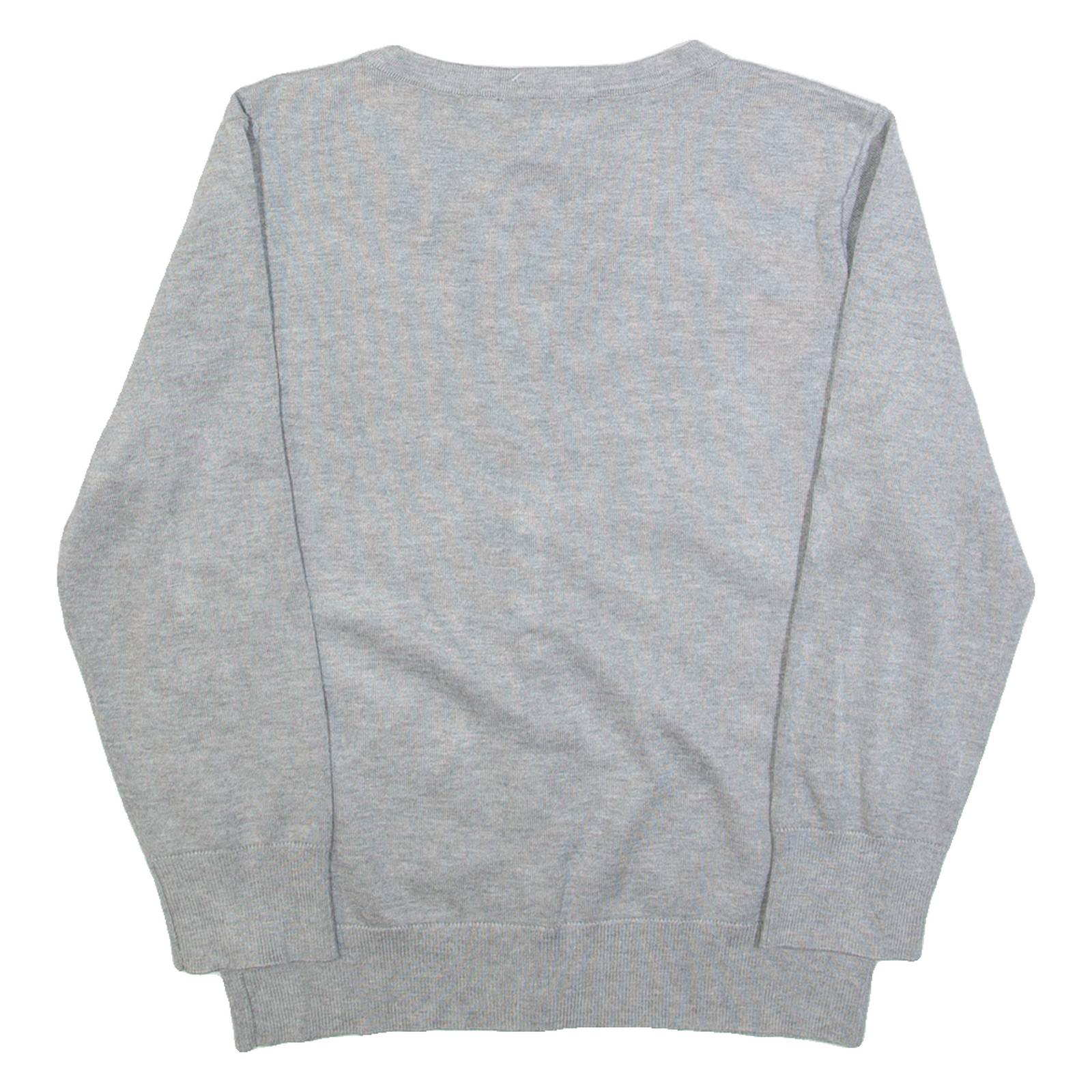 DKNY Womens Cardigan Grey Tight Knit M