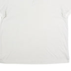 CALVIN KLEIN Mens White & Grey Thin Stripe Short Sleeve Polo Shirt 2XL Cotton