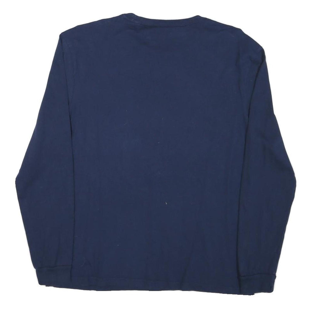 ADIDAS Mens Navy Blue Niles Volleyball 2020 Long Sleeve Crew Neck T-Shirt L