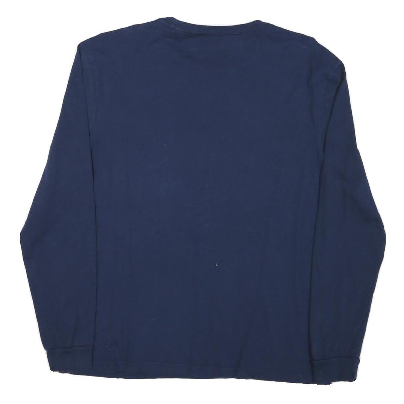 ADIDAS Mens Navy Blue Niles Volleyball 2020 Long Sleeve Crew Neck T-Shirt L