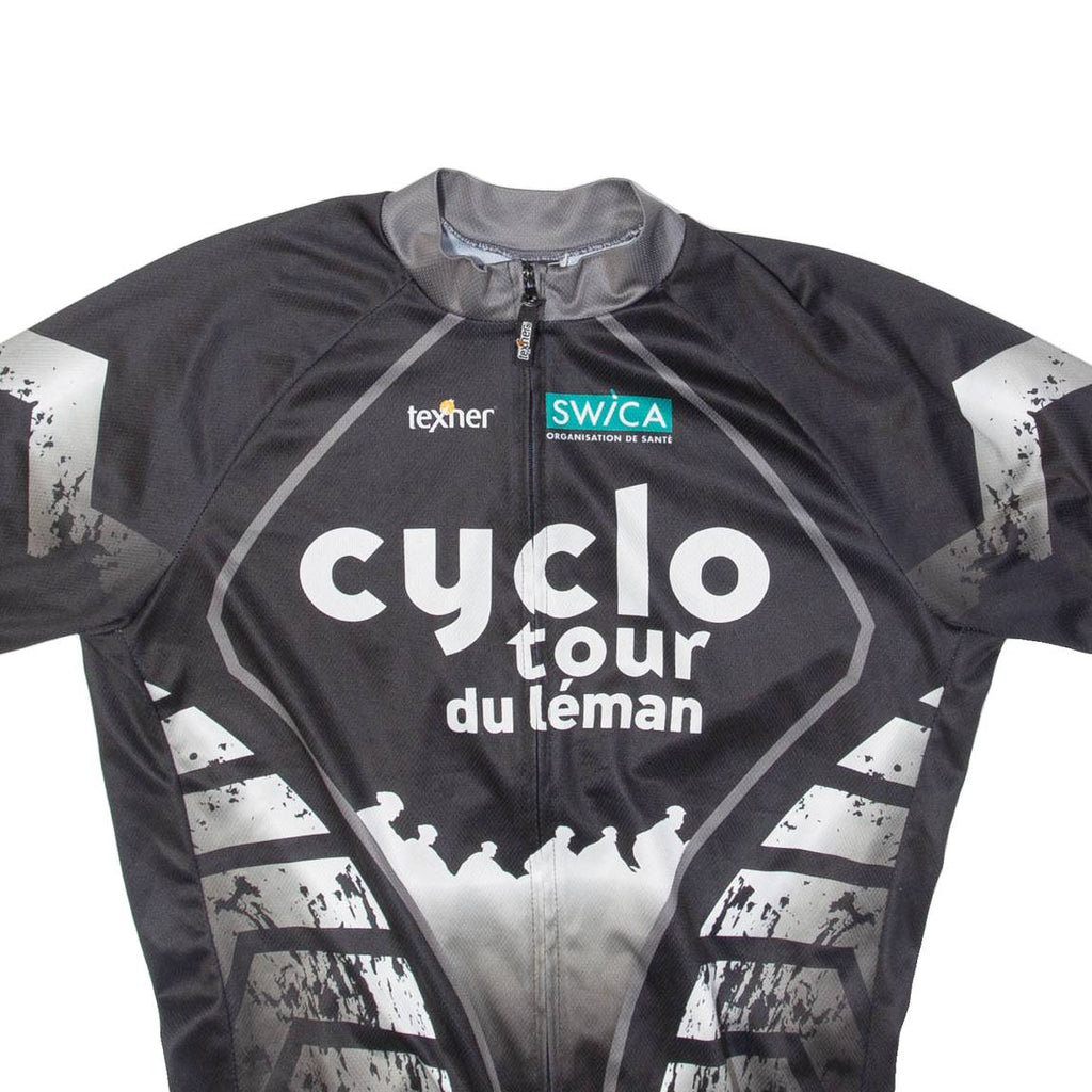 CYCLO TOUR Full Zip Cycling Mens Jersey Black M