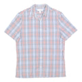 CALVIN KLEIN Mens Blue & Red Check Short Sleeve Shirt S Cotton Casual Summer