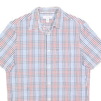 CALVIN KLEIN Mens Blue & Red Check Short Sleeve Shirt S Cotton Casual Summer