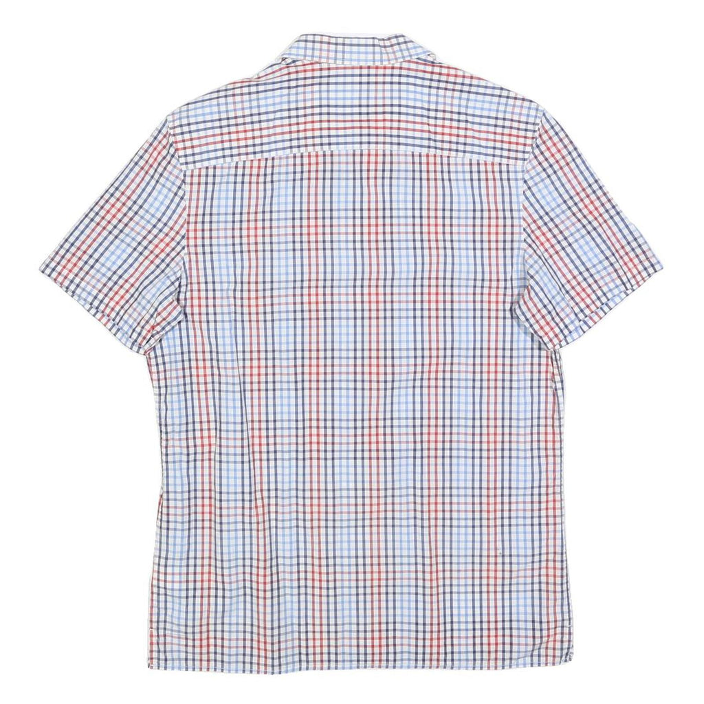 CALVIN KLEIN Mens Blue & Red Check Short Sleeve Shirt S Cotton Casual Summer