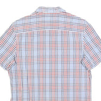 CALVIN KLEIN Mens Blue & Red Check Short Sleeve Shirt S Cotton Casual Summer